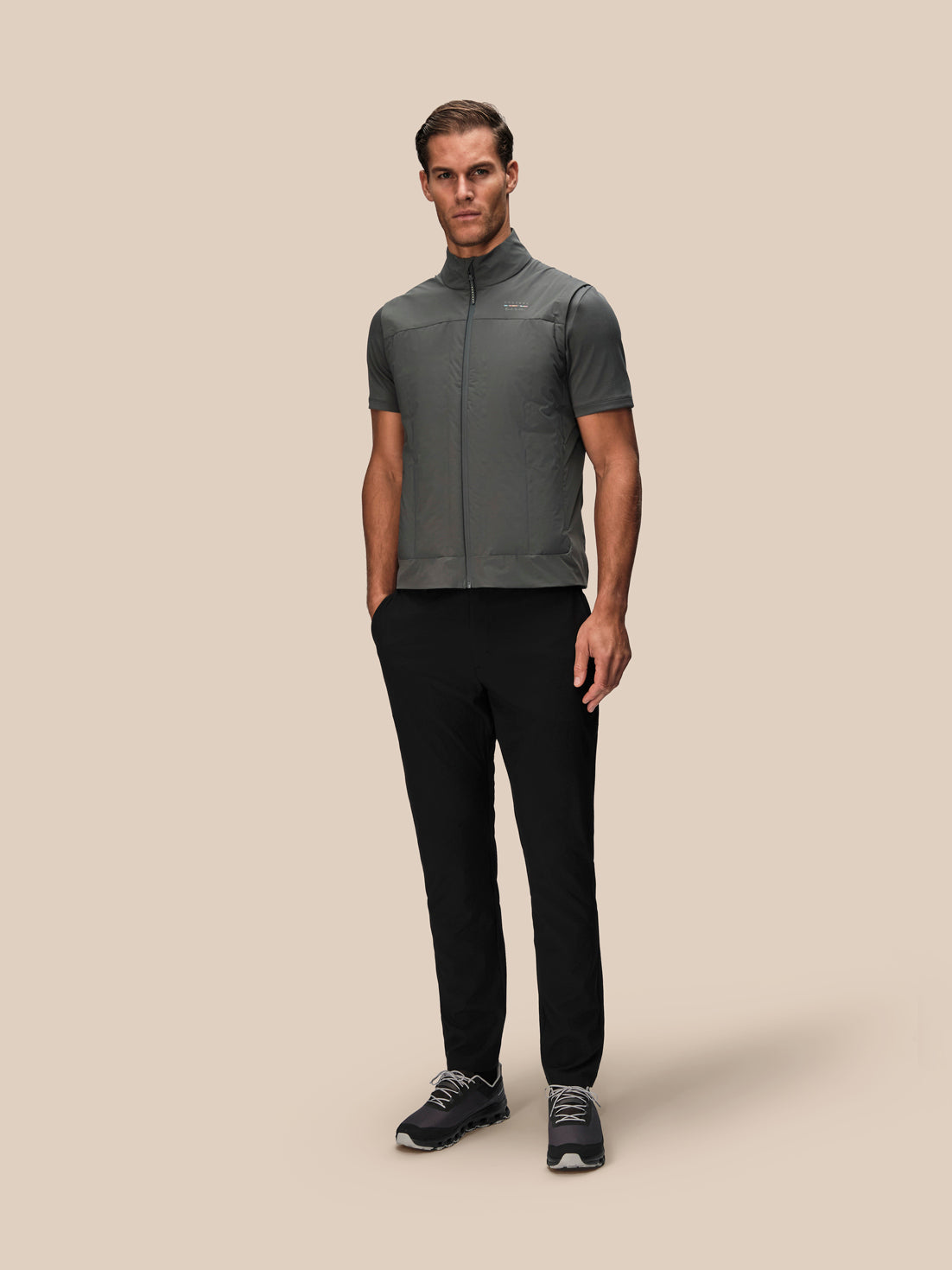 Herren Castore x Paul Smith Weste – Anthrazit - Anthrazit