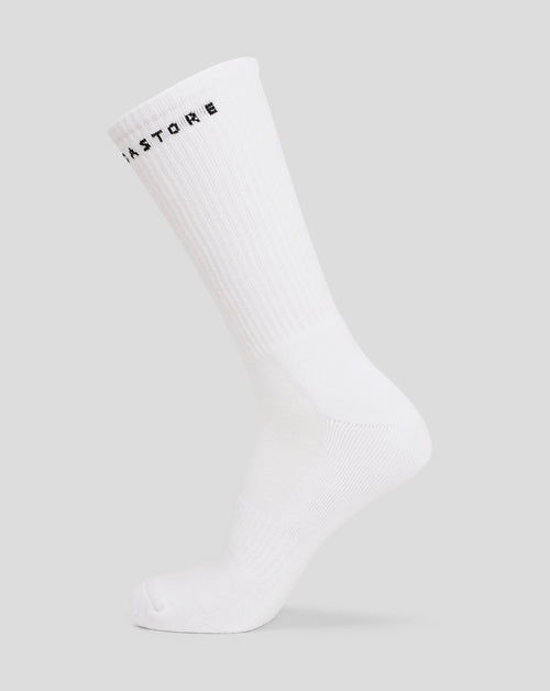 Mens Basic Crew Sock 2pk - WHITE
