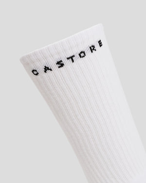 Mens Basic Crew Sock 2pk - WHITE