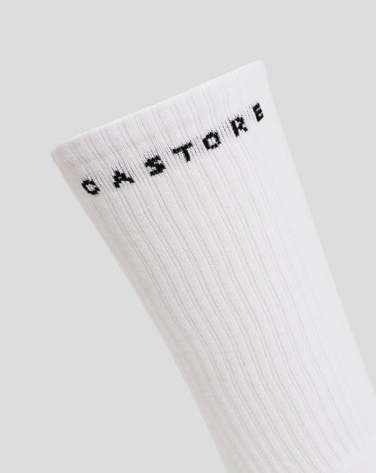 Mens Basic Crew Sock 2pk - WHITE