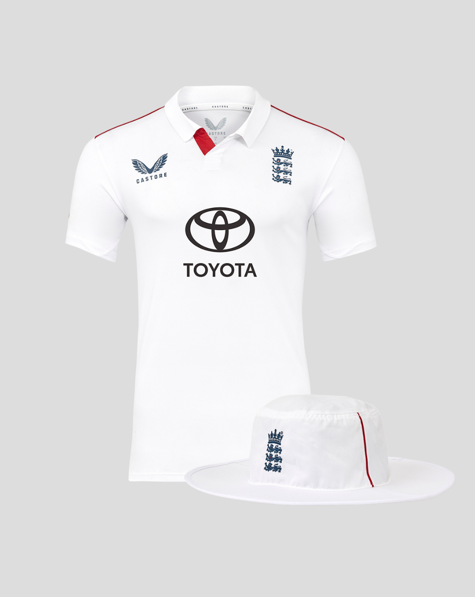Women's England Cricket 25/26 Test Shirt + Wide Brim Hat