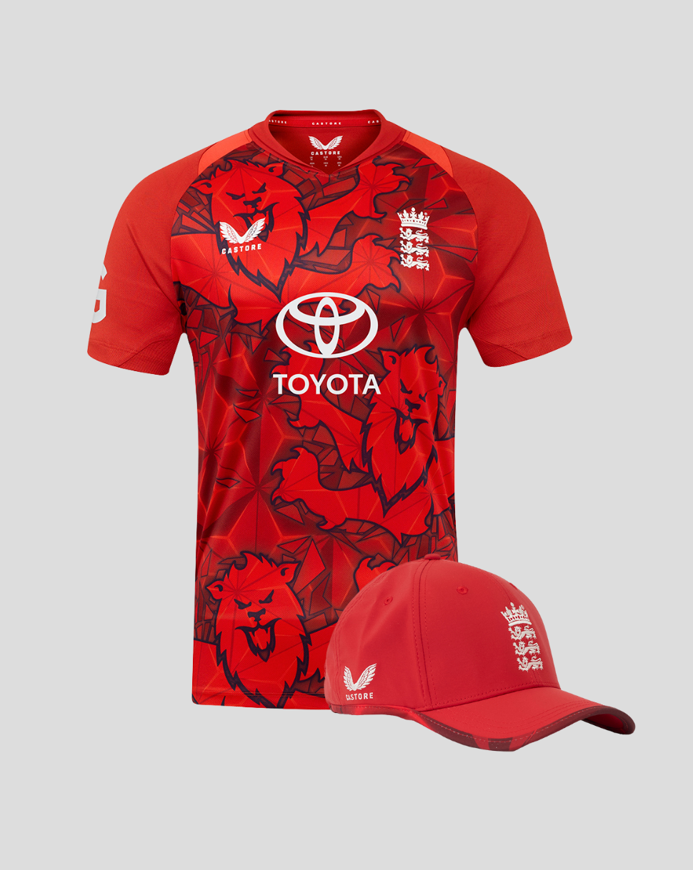 Junior England Cricket 25/26 T20 Shirt + Cap