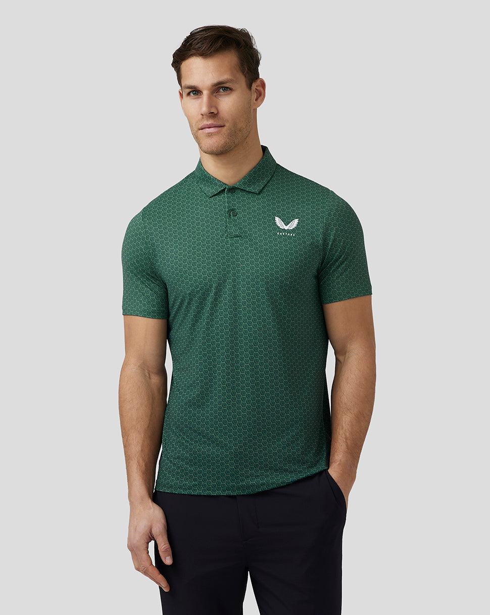 Men’S Golf Printed Polo - Green