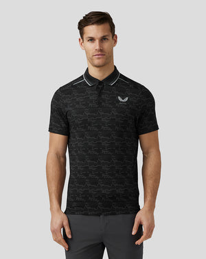 Men’S Golf Printed Tech Polo - Black