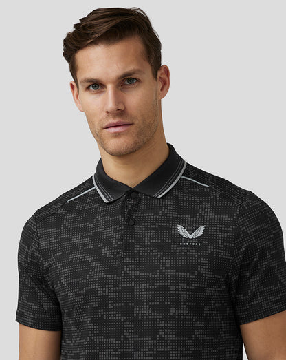 Men’S Golf Printed Tech Polo - Black
