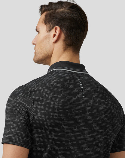 Men’S Golf Printed Tech Polo - Black
