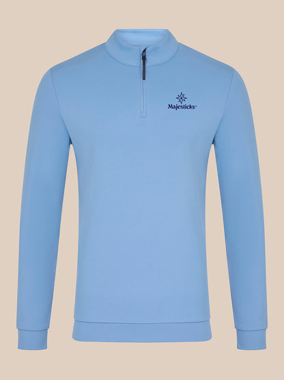 Majesticks ¼ Zip Top – Sky Blue