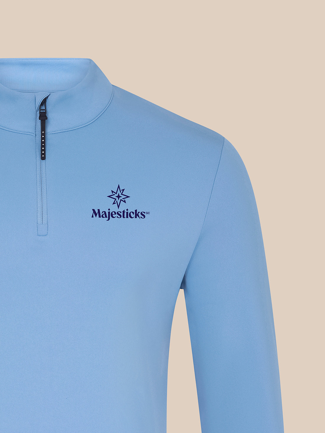 Majesticks ¼-Zip-Oberteil – Himmelblau - Himmelblau/Midnight Navy
