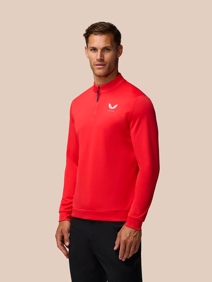 Golf Club Classic 1/4 Zip Top - Poppy Red