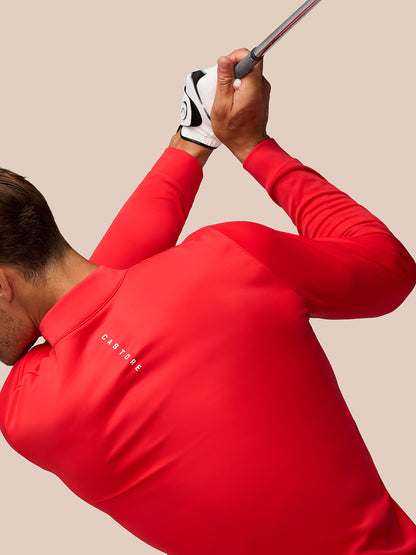 Golf Club Classic 1/4 Zip Top - Poppy Red