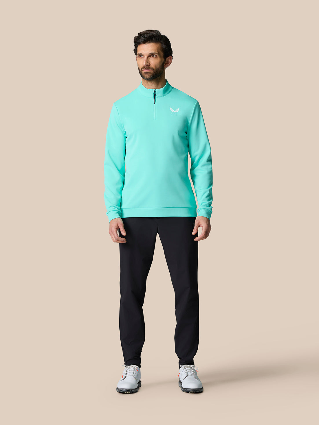 Golf Club Classic 1/4 Zip Top - Light Aqua - Light Aqua