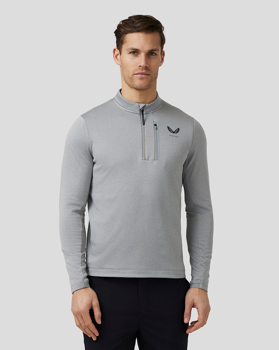 Men’S Golf Pinnacle Tech Half Zip Top - Steel