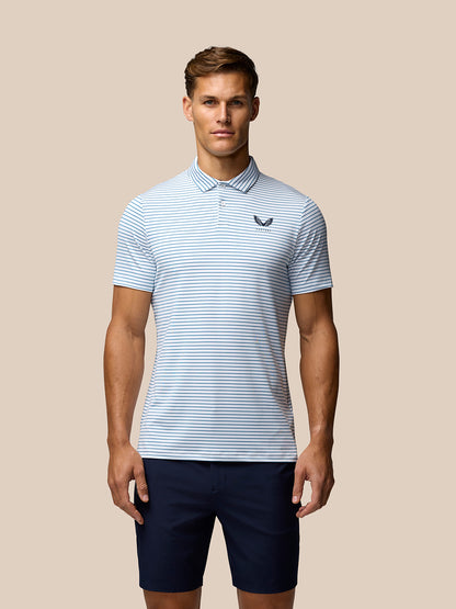 Club Golf Stripe Polo - White