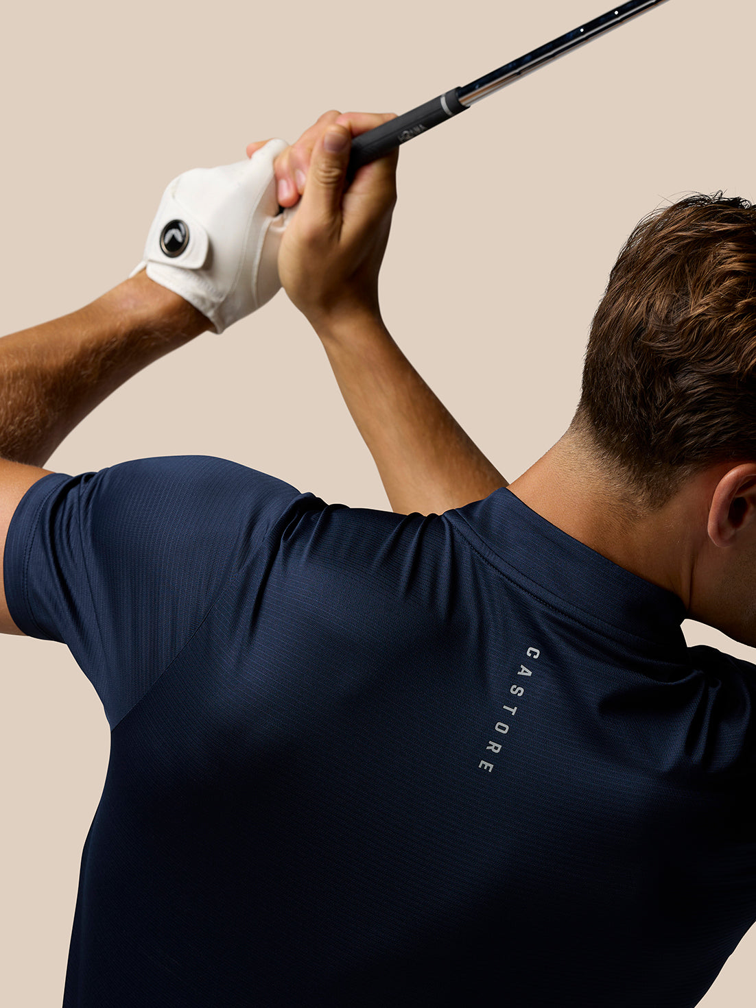 Men’S Golf Short Sleeve Pinnacle Varsity Polo Shirt – Midnight Navy
