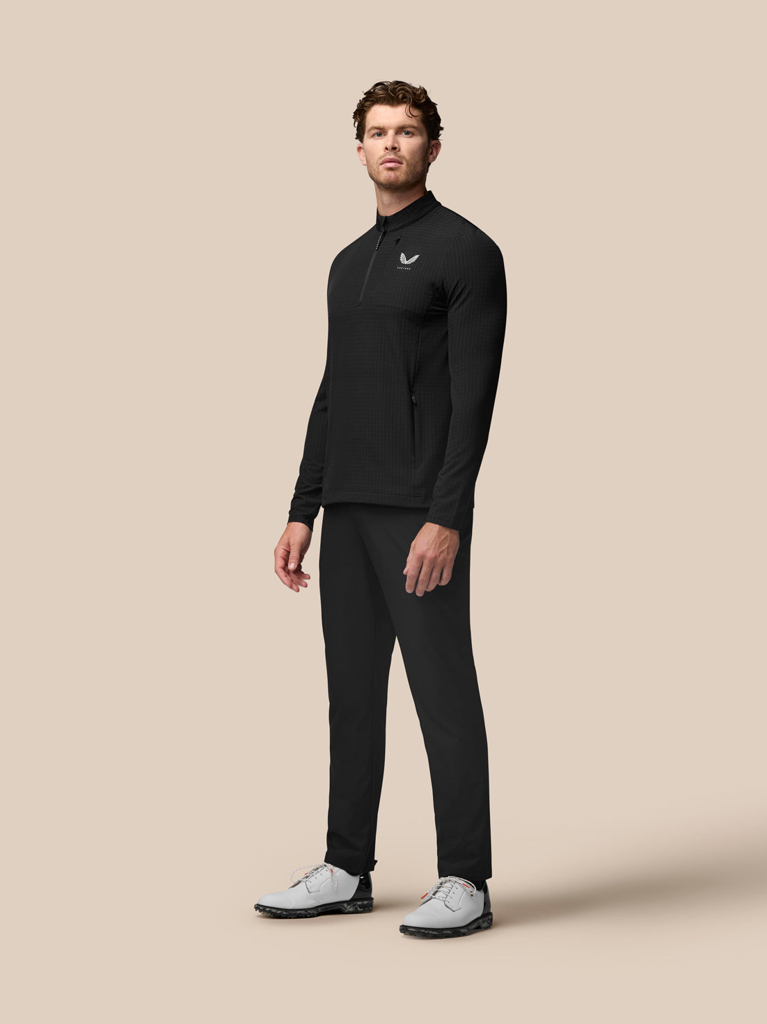 Golf 1/2 Zip Top - Zwart - Zwart