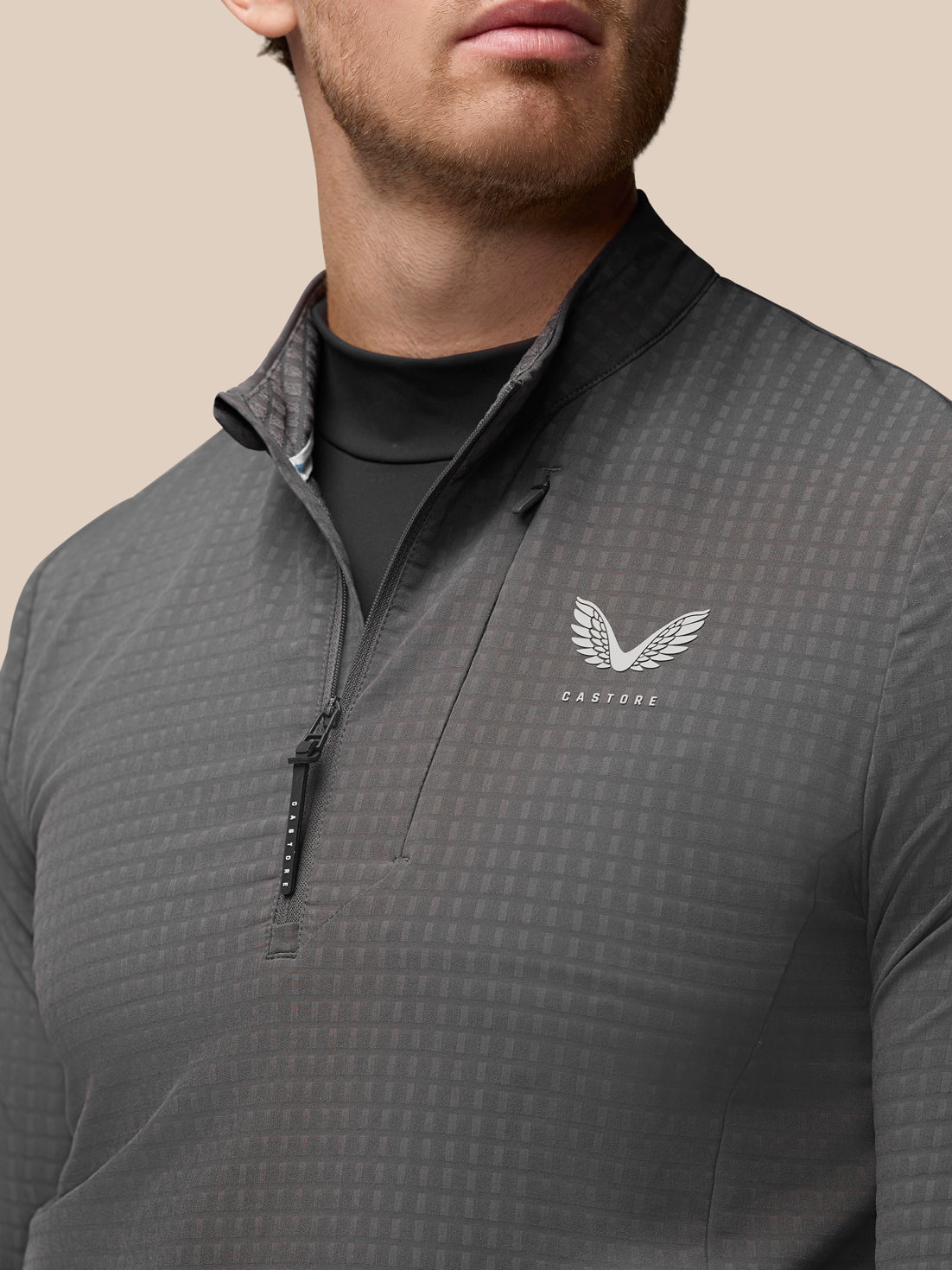 Golf Top de media cremallera - Gris - Gunmetal