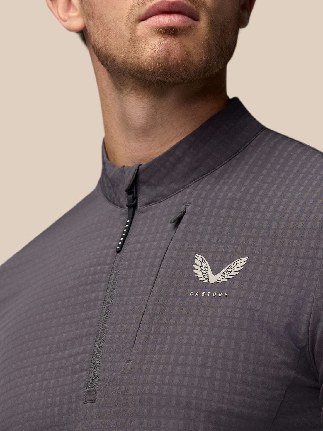 Golf Top de media cremallera - Gris - Gunmetal