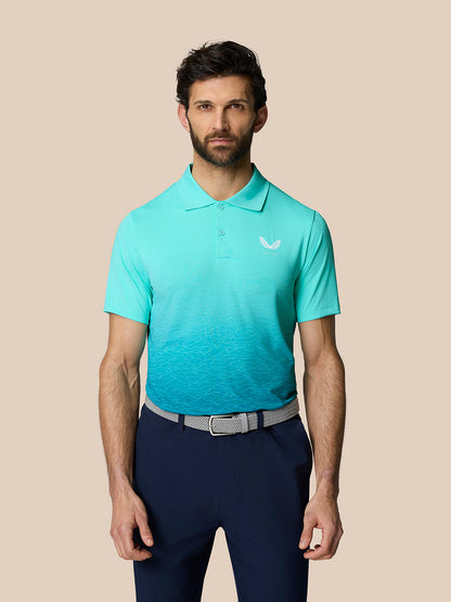 Club Graphic Polo - Light Aqua