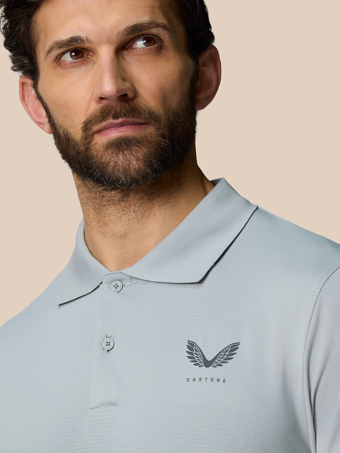 Club Grafik Poloshirt – Mittelgrau - Mid Grey