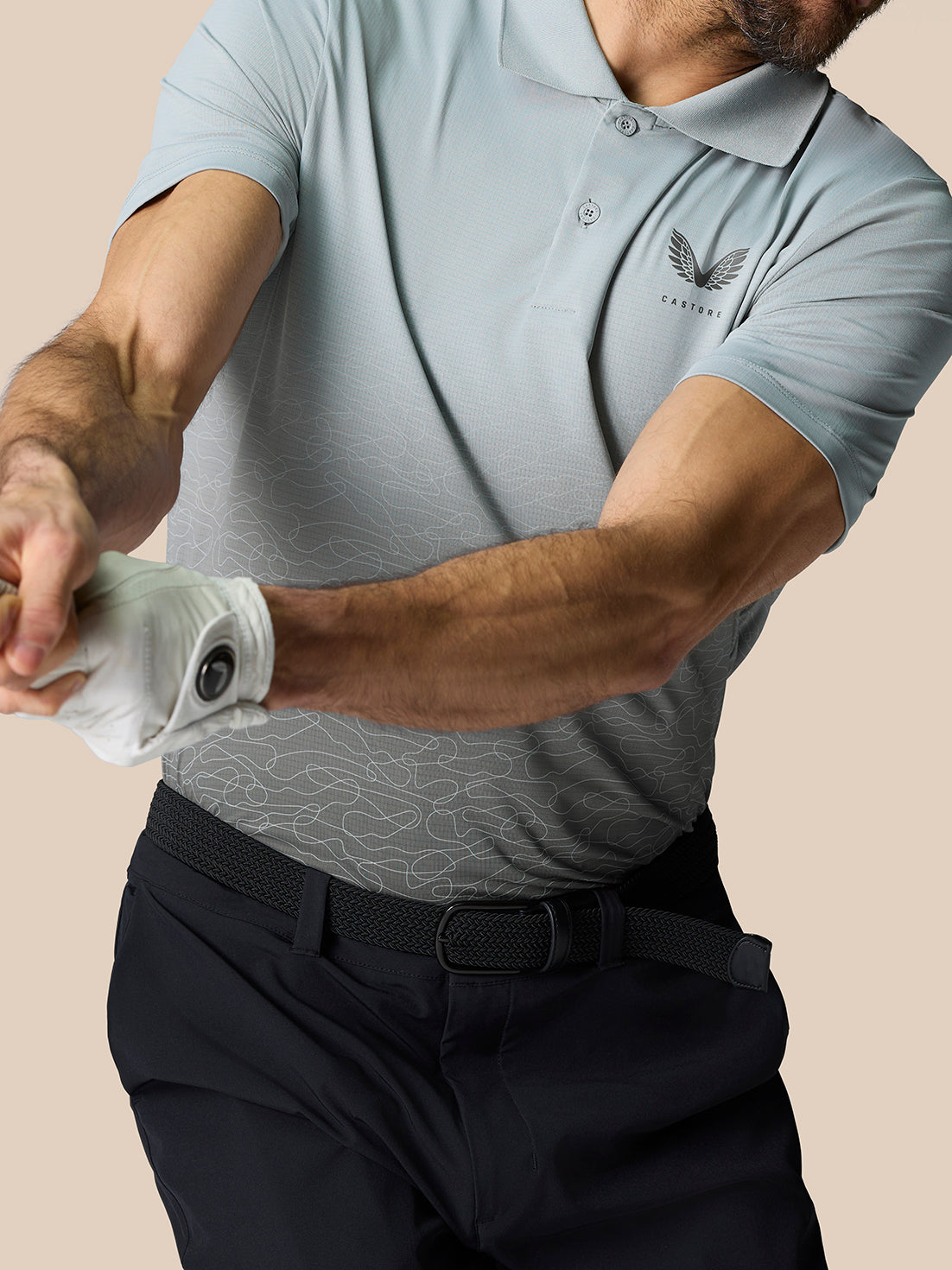 Club Grafik Poloshirt – Mittelgrau - Mid Grey