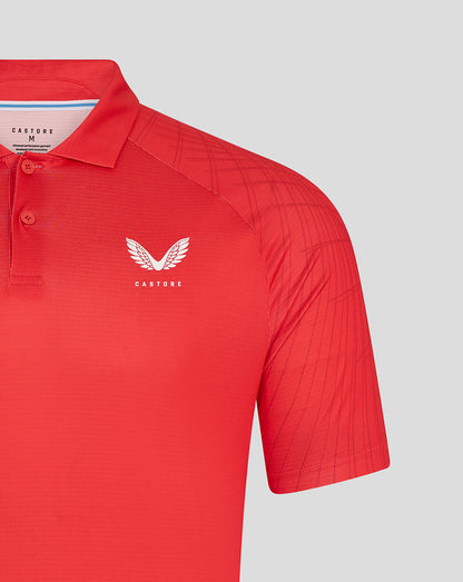 Majesticks Golf Club Men's Shoulder Graphic Polo - Poppy Red