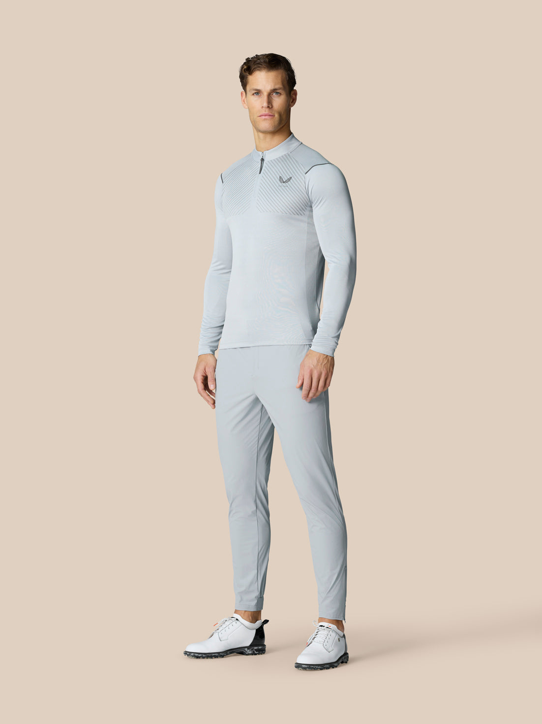 Prenda Pinnacle LVS con media cremallera – Gris medio - Gris medio/Gunmetal