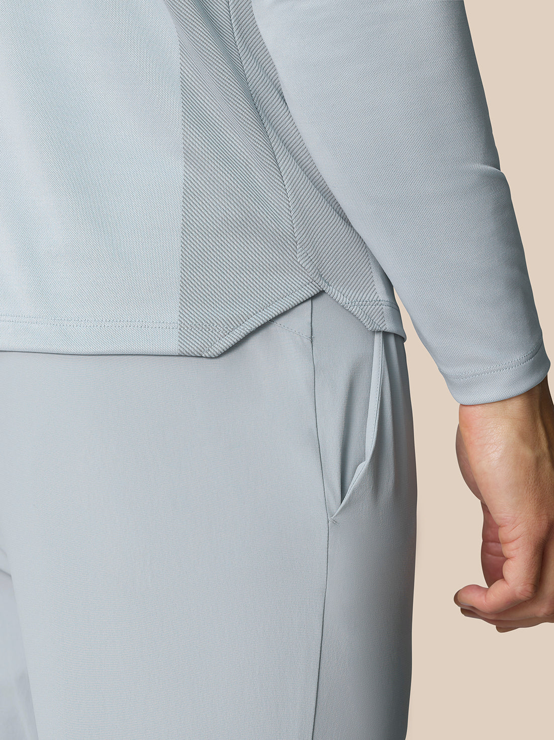 Prenda Pinnacle LVS con media cremallera – Gris medio - Gris medio/Gunmetal
