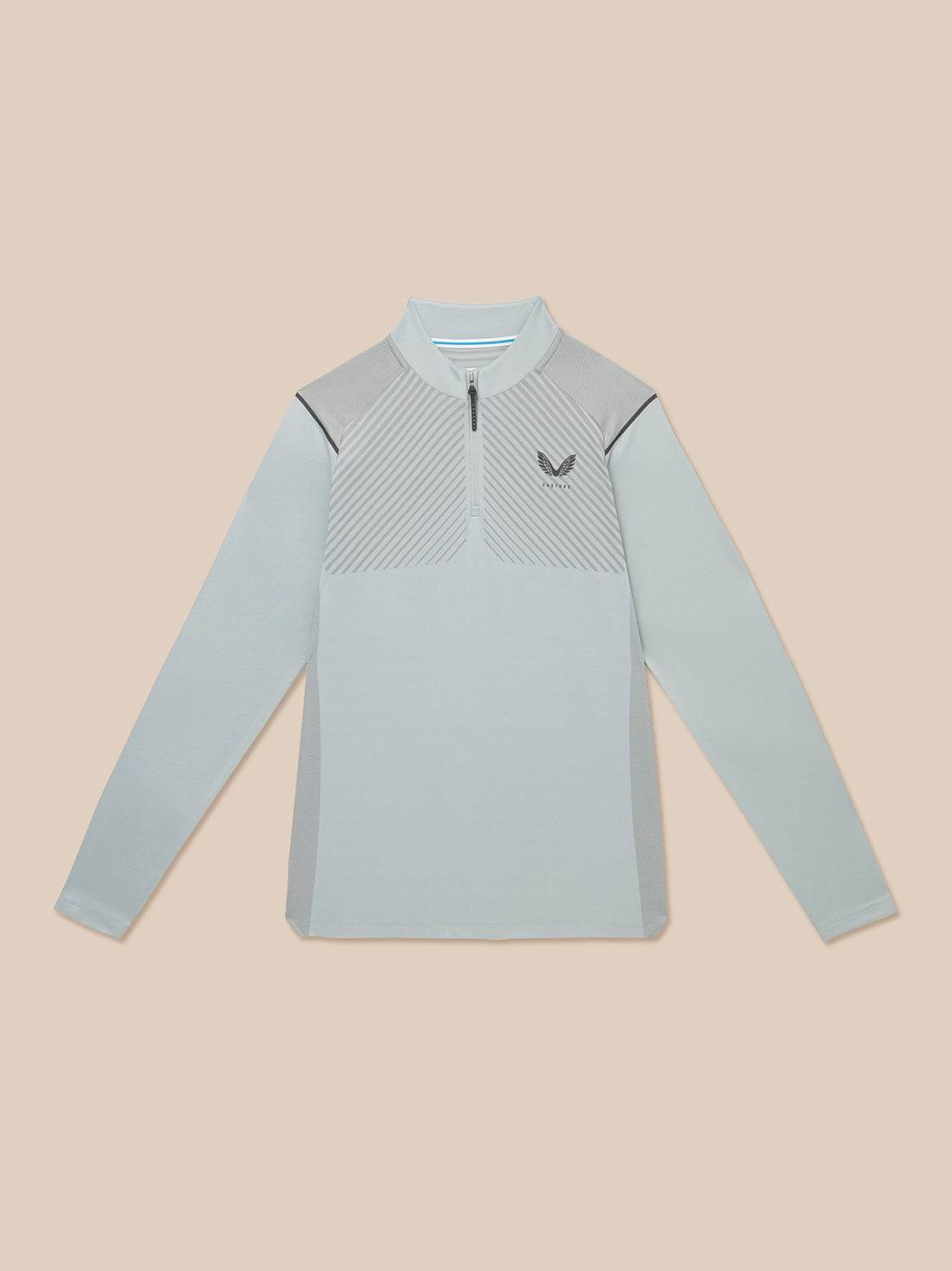 Prenda Pinnacle LVS con media cremallera – Gris medio - Gris medio/Gunmetal