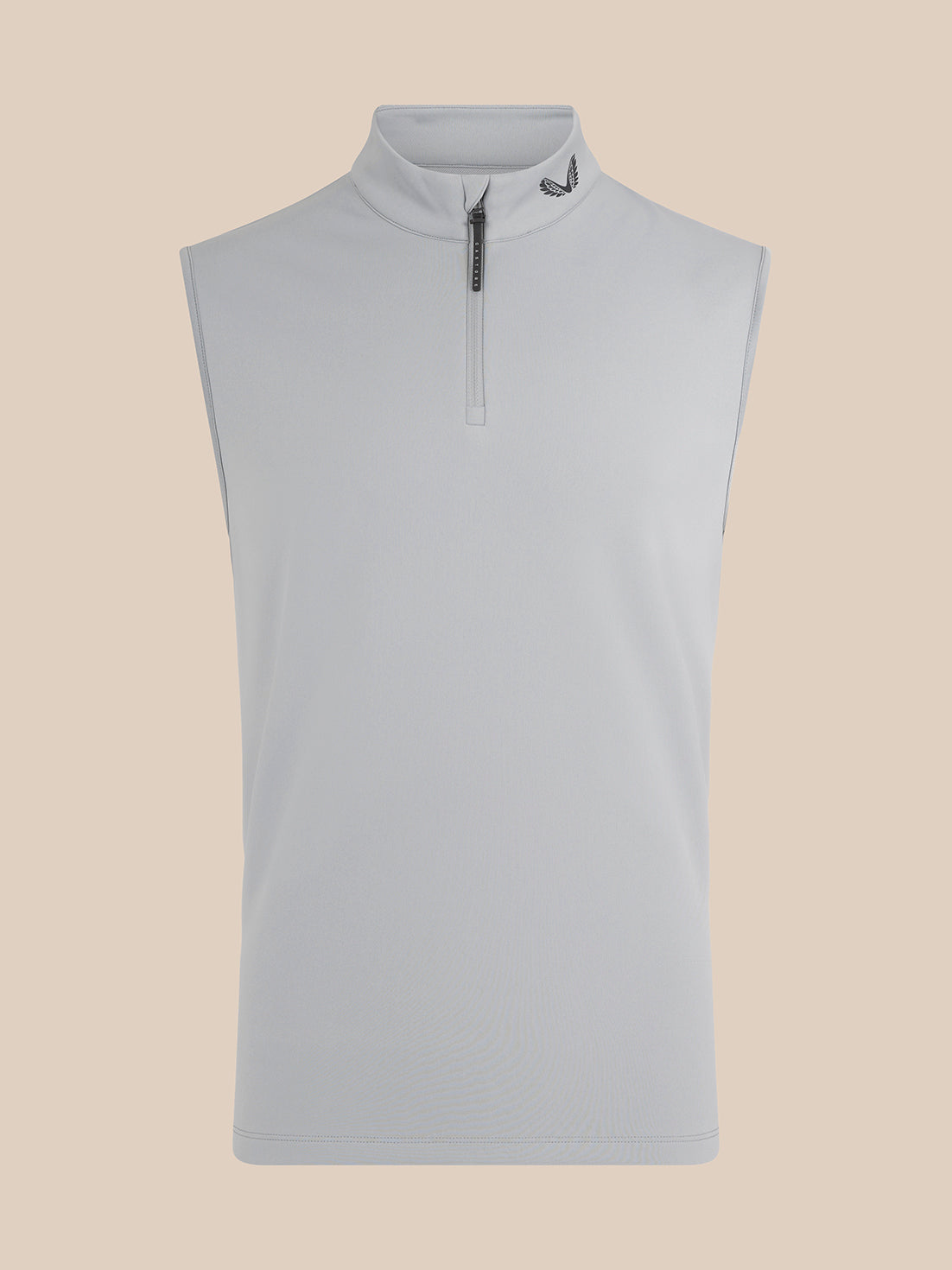 Chaleco Golf Club Classic con media cremallera de hombre – Gris medio - Gris medio