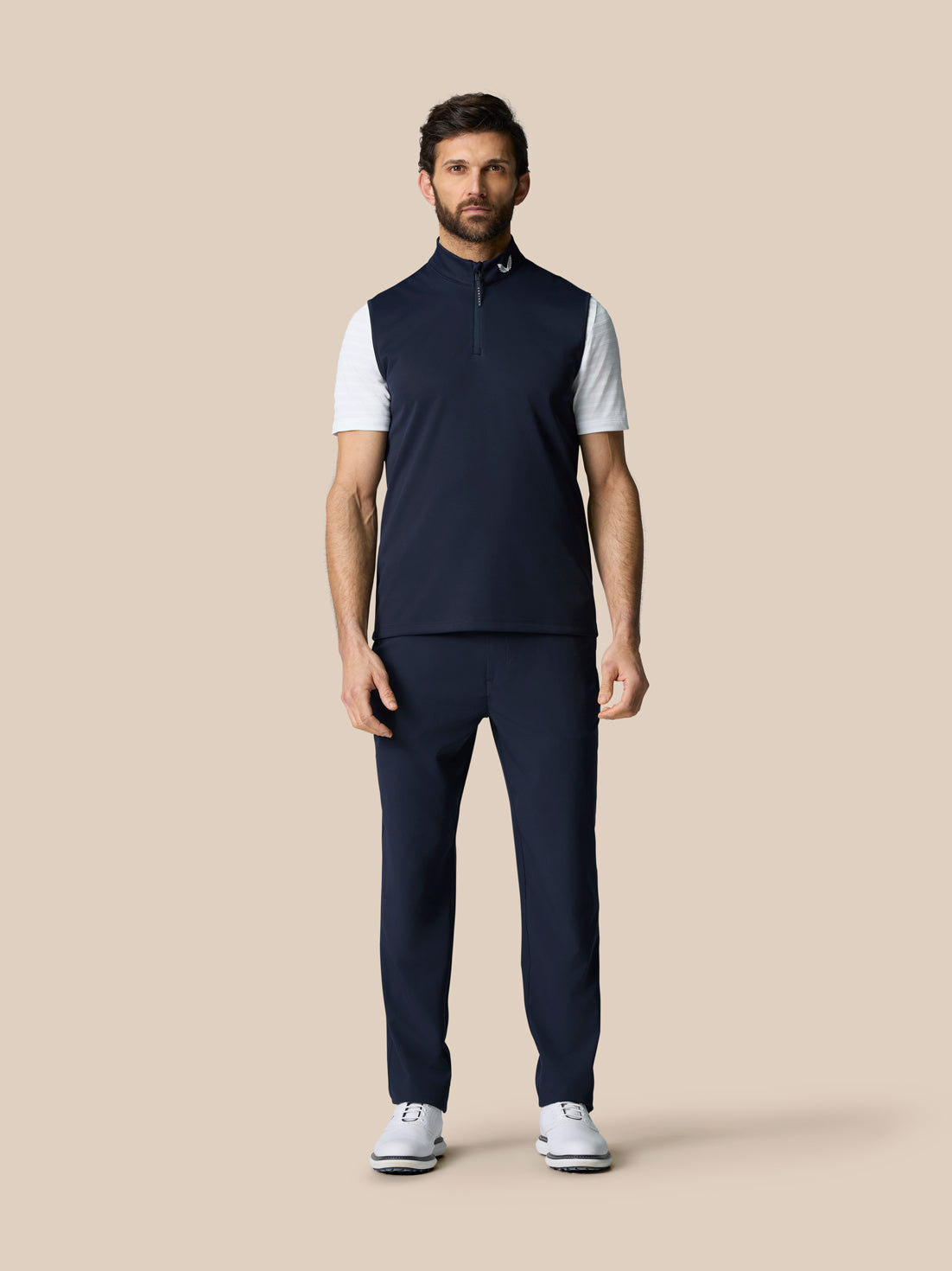 Club 1/2 Zip Weste – Marineblau - Midnight Navy