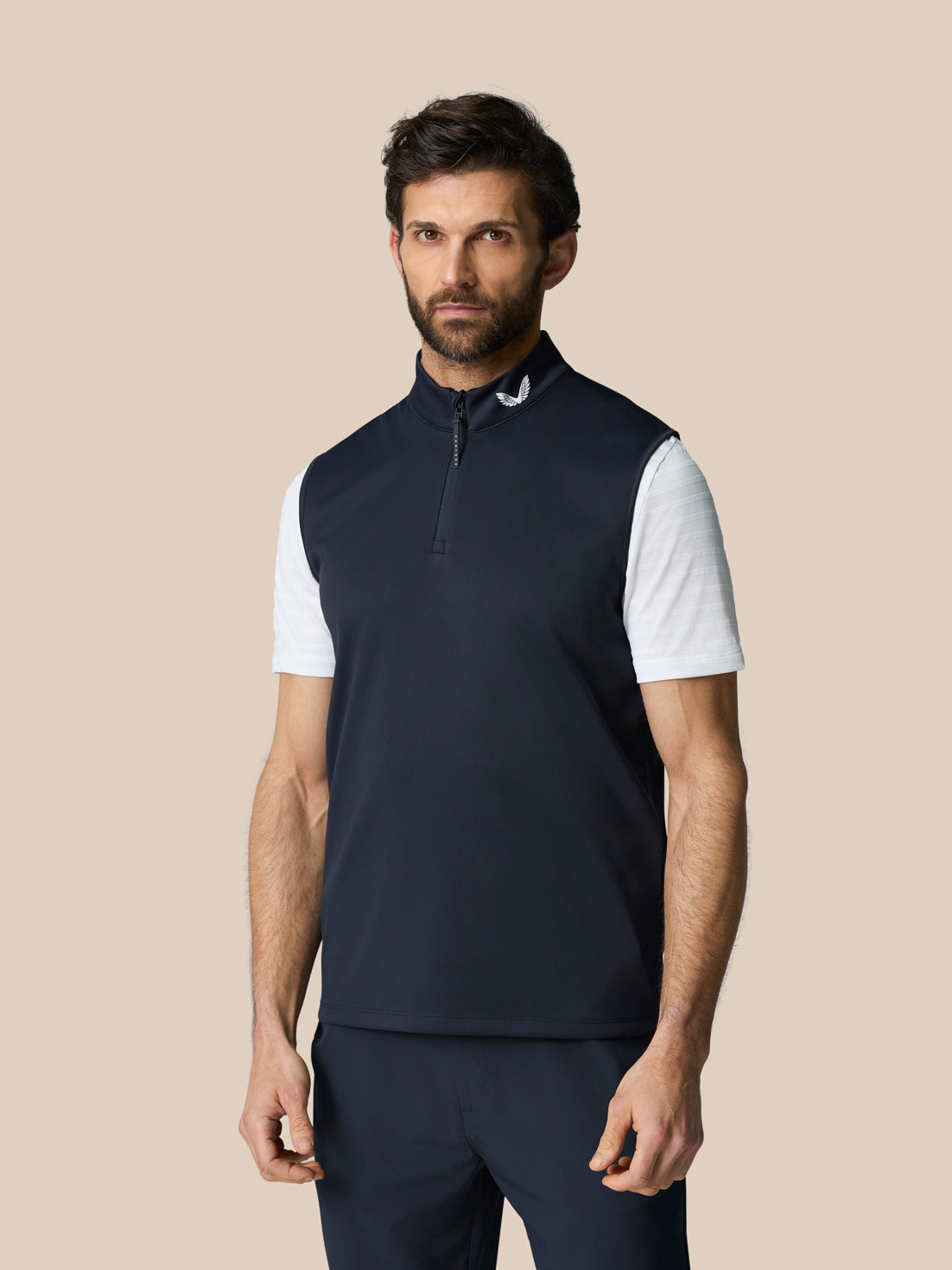 Club 1/2 Zip Weste – Marineblau - Midnight Navy