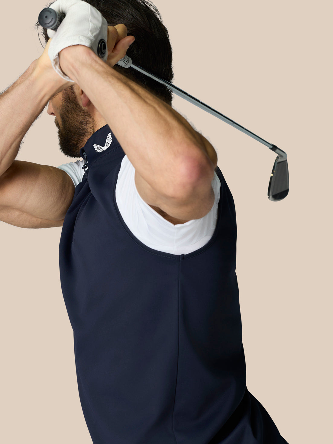 Club 1/2 Zip Weste – Marineblau - Midnight Navy