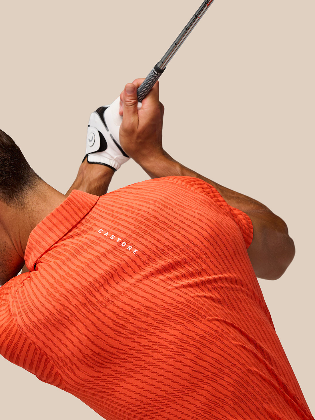 Polo Golf Pinnacle Glow – Naranja brillante - Bright Orange/White