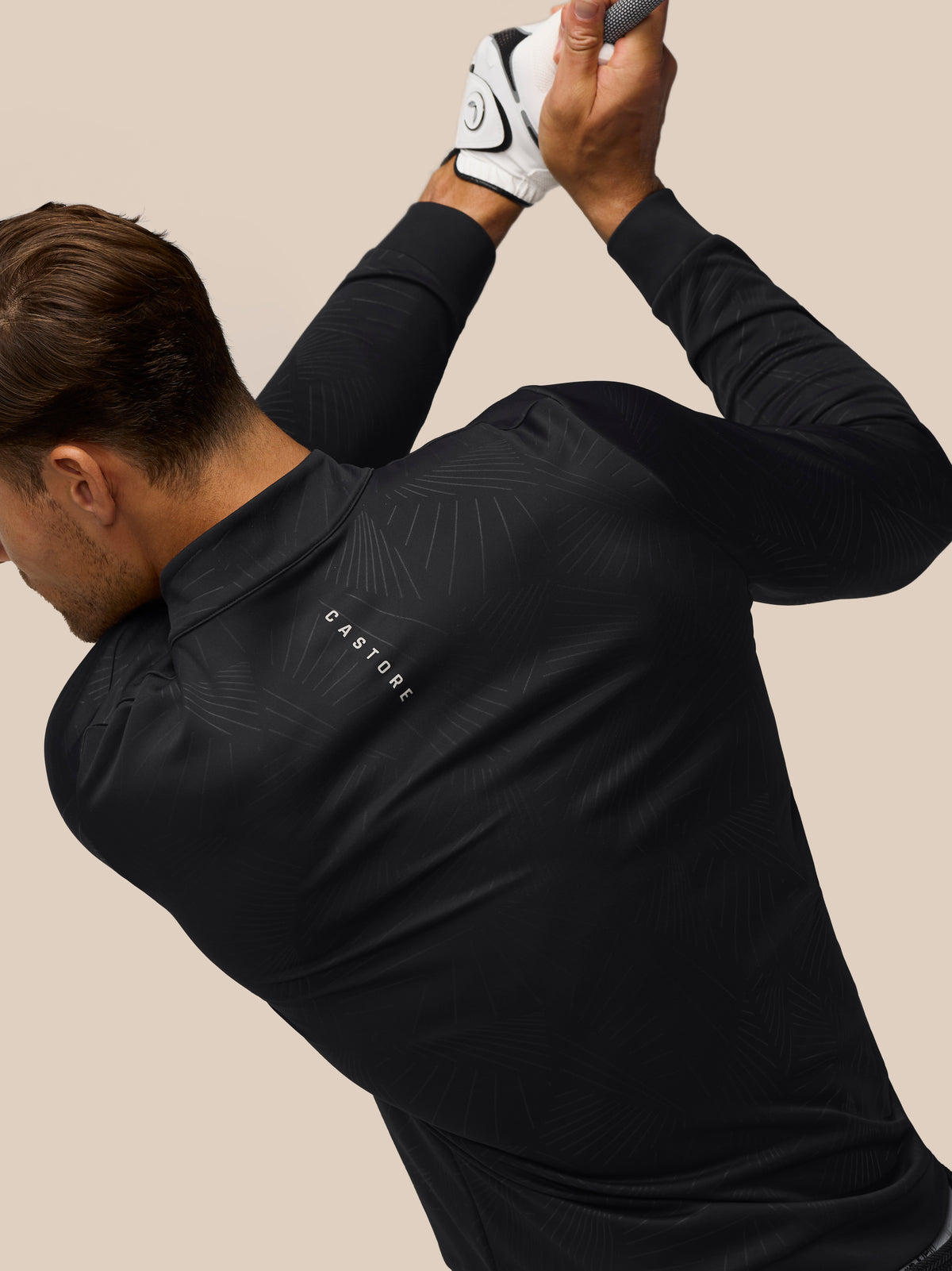 Golf Club Classic 1/4 Zip Debossed Top - Black/Alloy - Black/Alloy