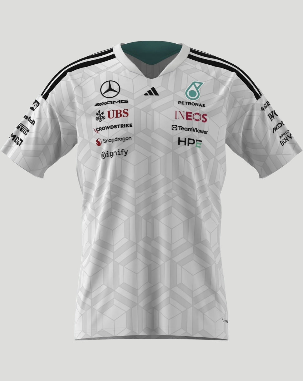 Mercedes AMG Petronas F1 Team Herren Driver T-Shirt – Weiss - Weiss