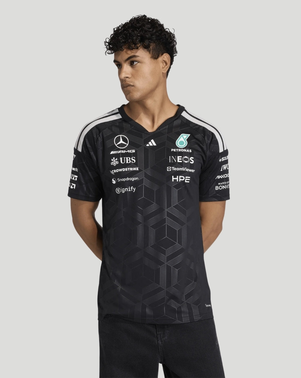 Mercedes AMG Petronas F1 Team Herren Driver T-Shirt – Schwarz - Schwarz