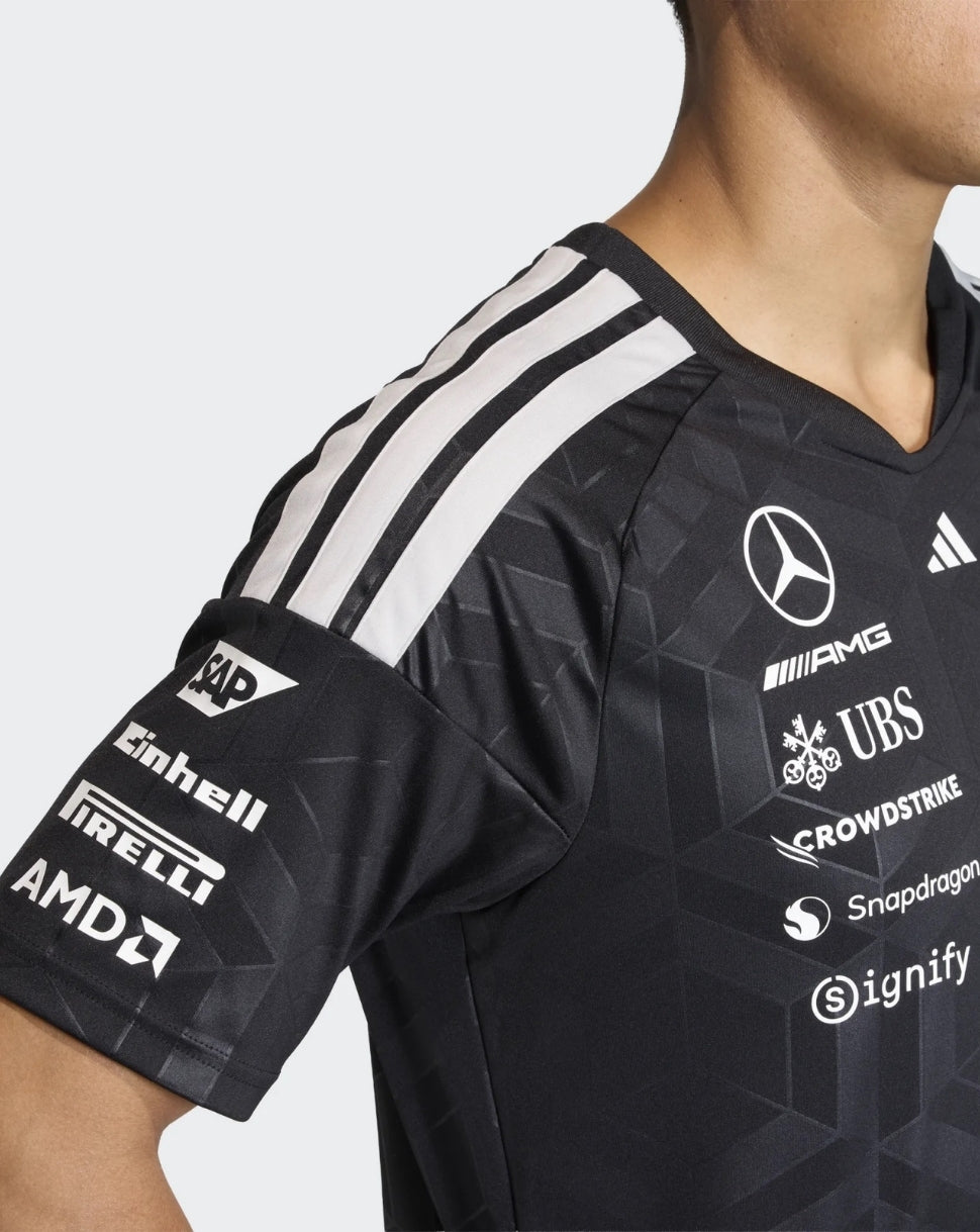 Mercedes AMG Petronas F1 Team Herren Driver T-Shirt – Schwarz - Schwarz
