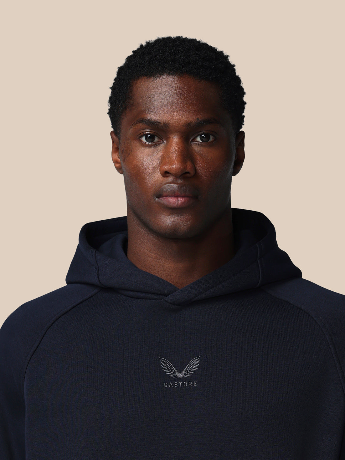 Men’s Adapt Long Sleeve Cotton Fleece Hoodie - Navy - Navy