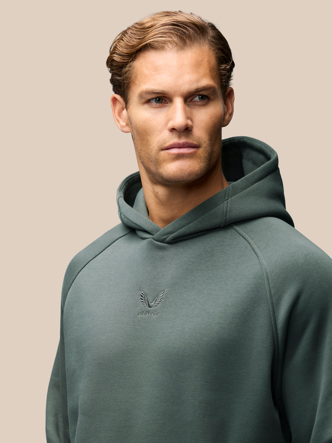 Herren Adapt Oversized Fit Langarm-Hoodie – Dunkelgrün - Dunkelgrün
