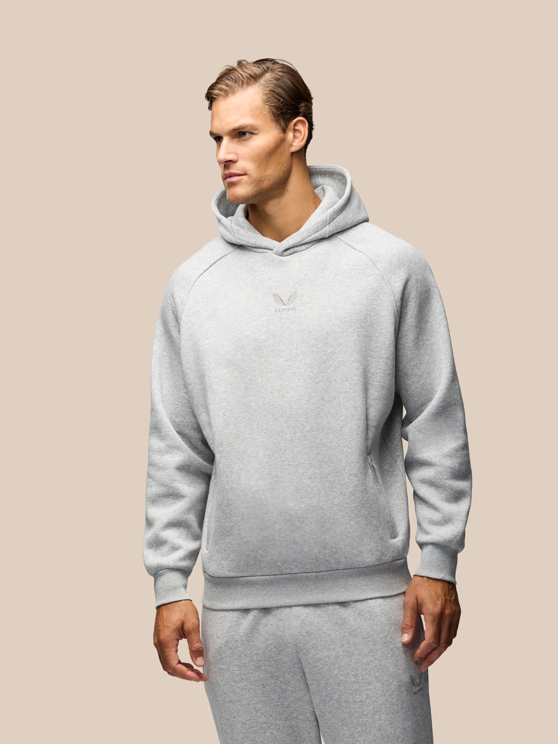 Heren Adapt Oversized Fit Hoodie – Grijs - Lichtgrijs