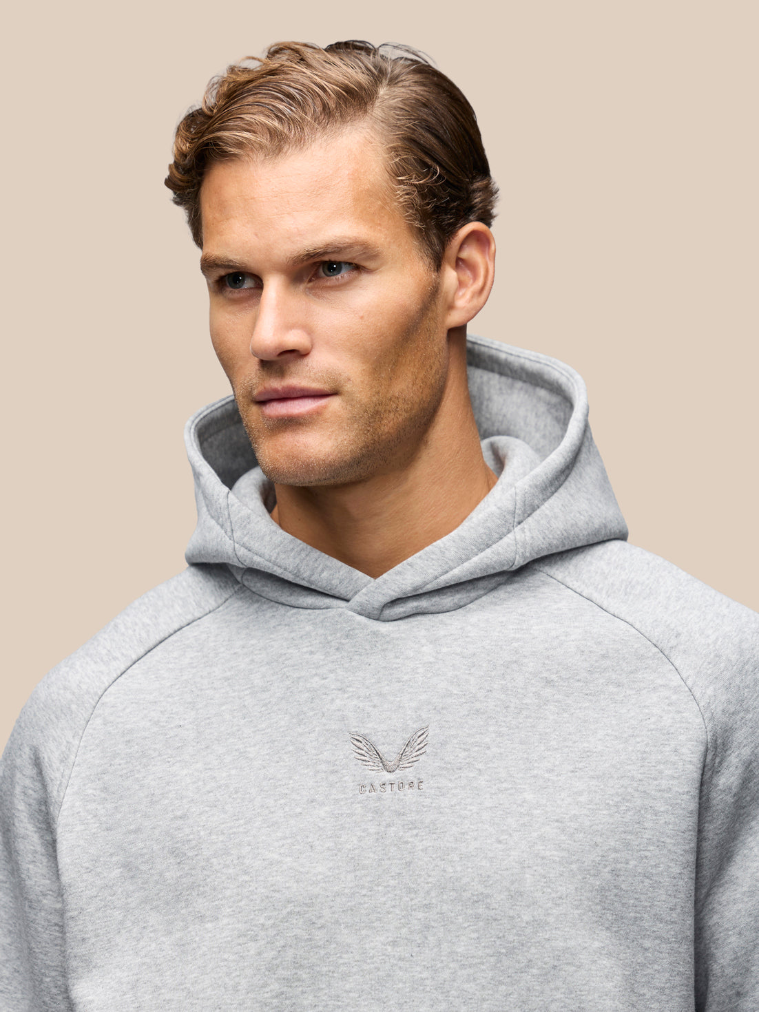 Heren Adapt Oversized Fit Hoodie – Grijs - Lichtgrijs