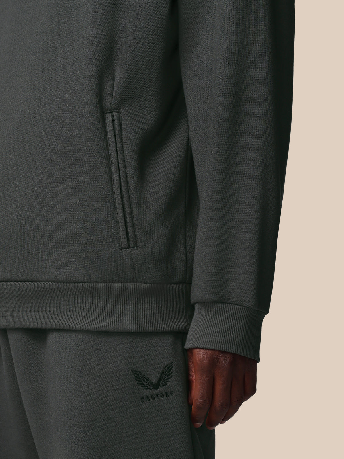 Herren Adapt Langarm Cotton Fleece Hoodie – Gunmetal - Gunmetal