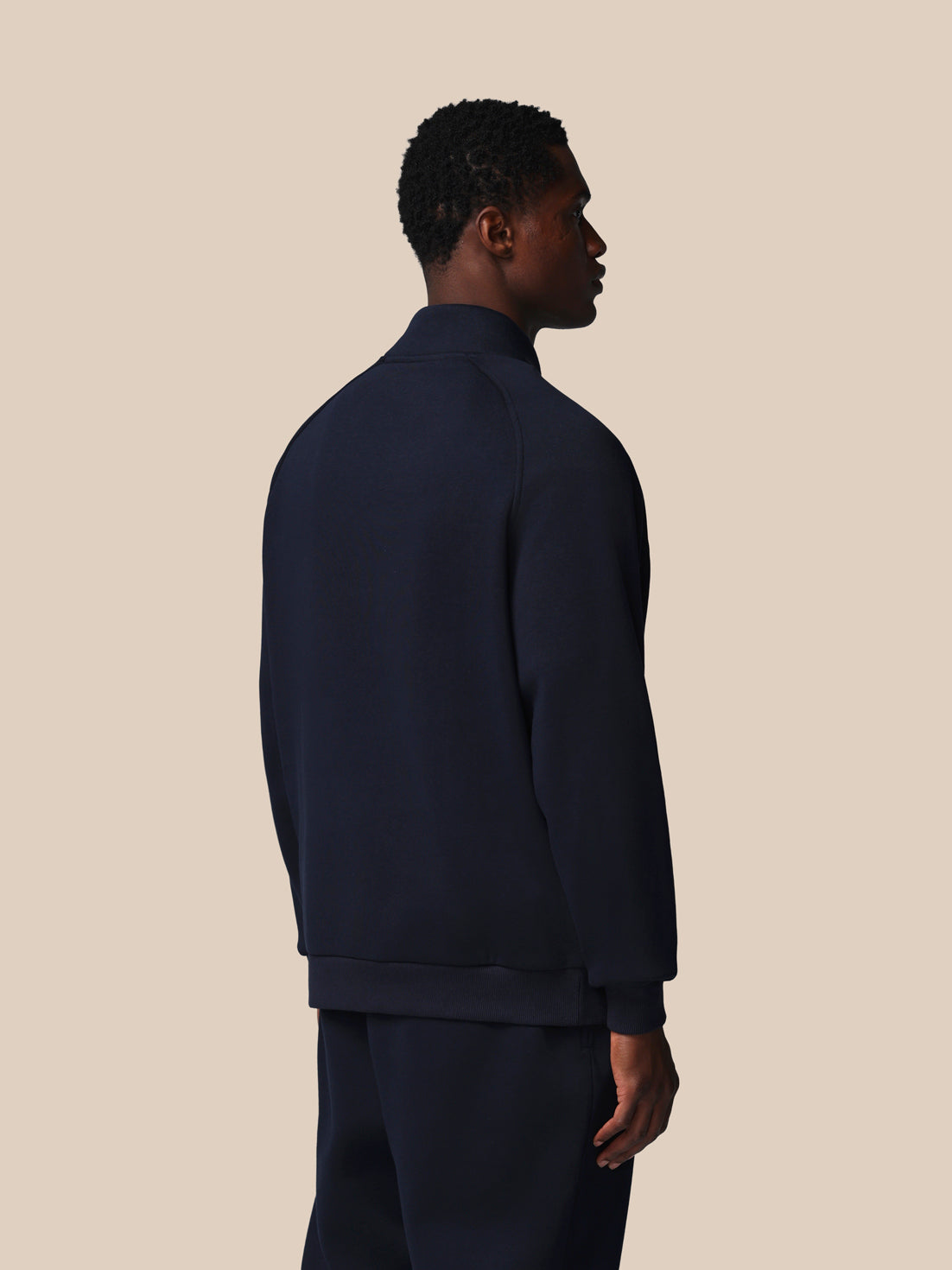 Men’s Adapt Cotton Fleece Quarter Zip Sweatshirt - Navy - Navy