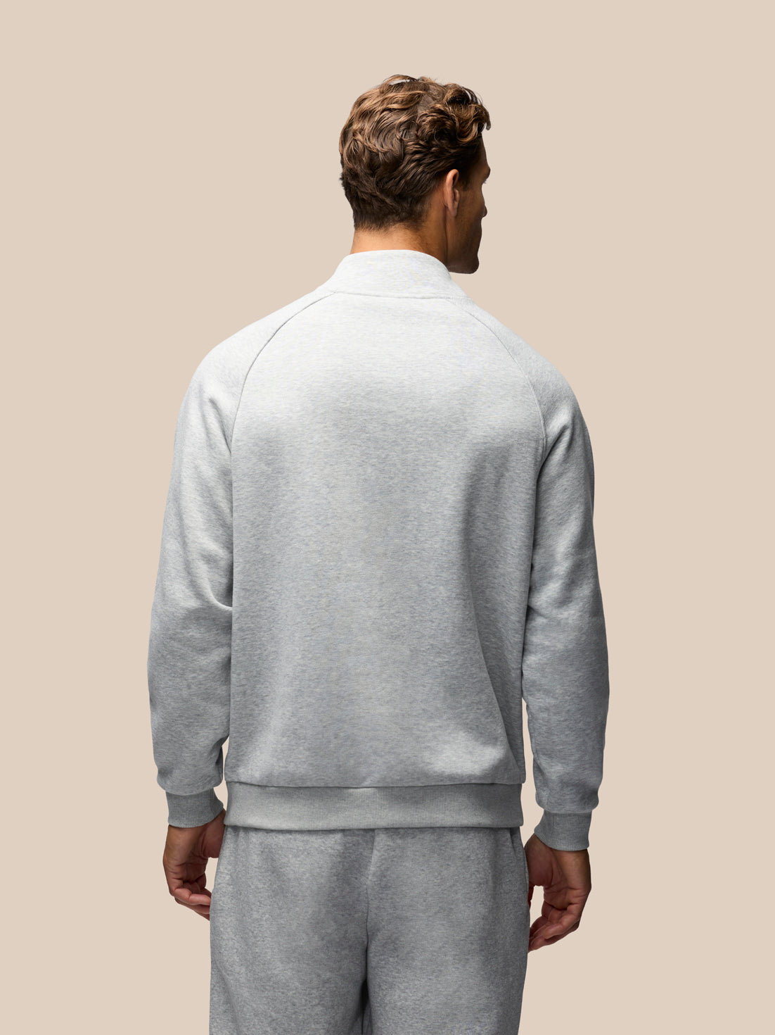 Media cremallera de manga larga Adapt de hombre – Gris claro - Gris claro