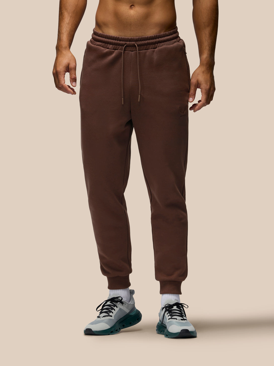 Jogger de polar de algodón Adapt Hombre - Marrón - Deep Mahogany