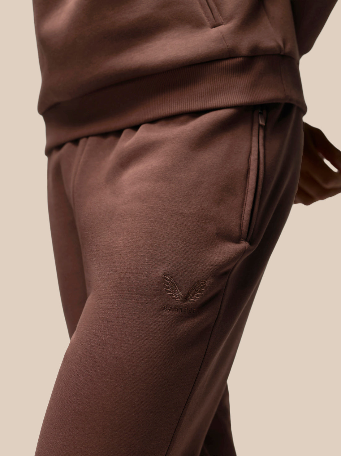 Jogger de polar de algodón Adapt Hombre - Marrón - Deep Mahogany