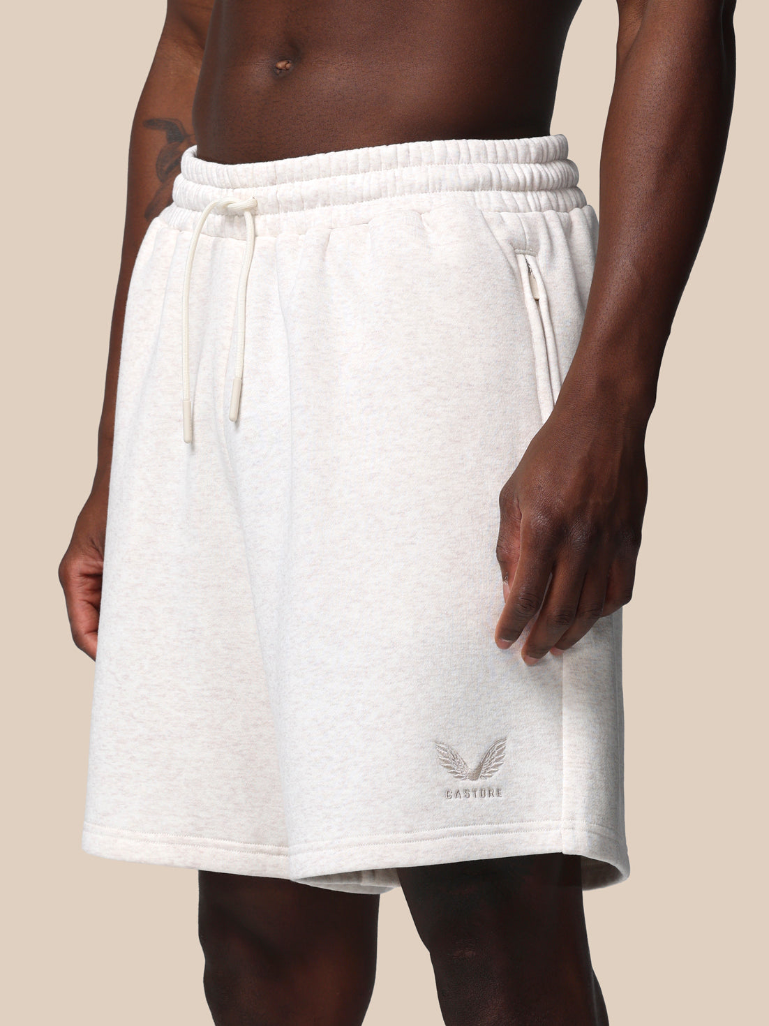 Herren Adapt Cotton Fleece Shorts – Creme - Creme