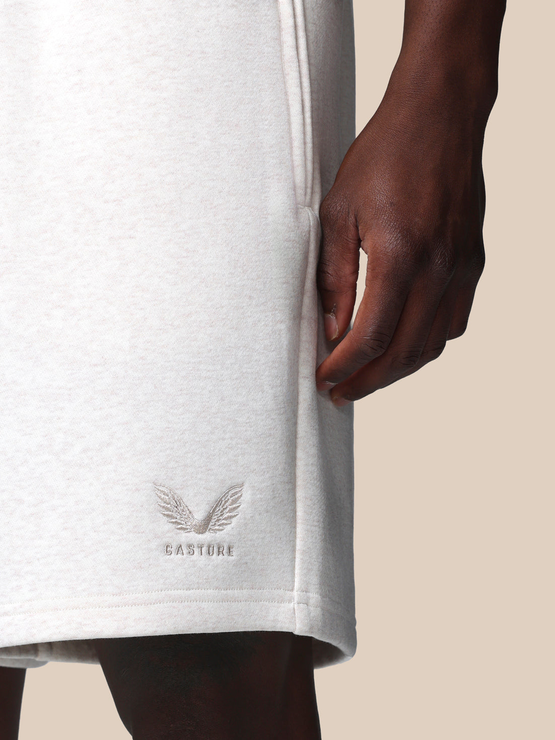 Herren Adapt Cotton Fleece Shorts – Creme - Creme