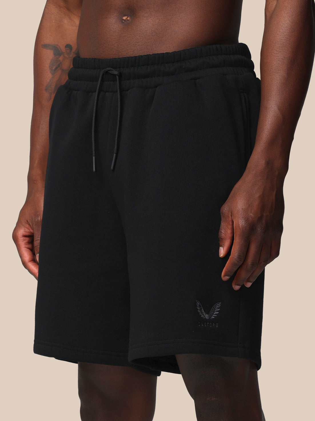 Men’s Adapt Cotton Fleece Shorts - Black - Black