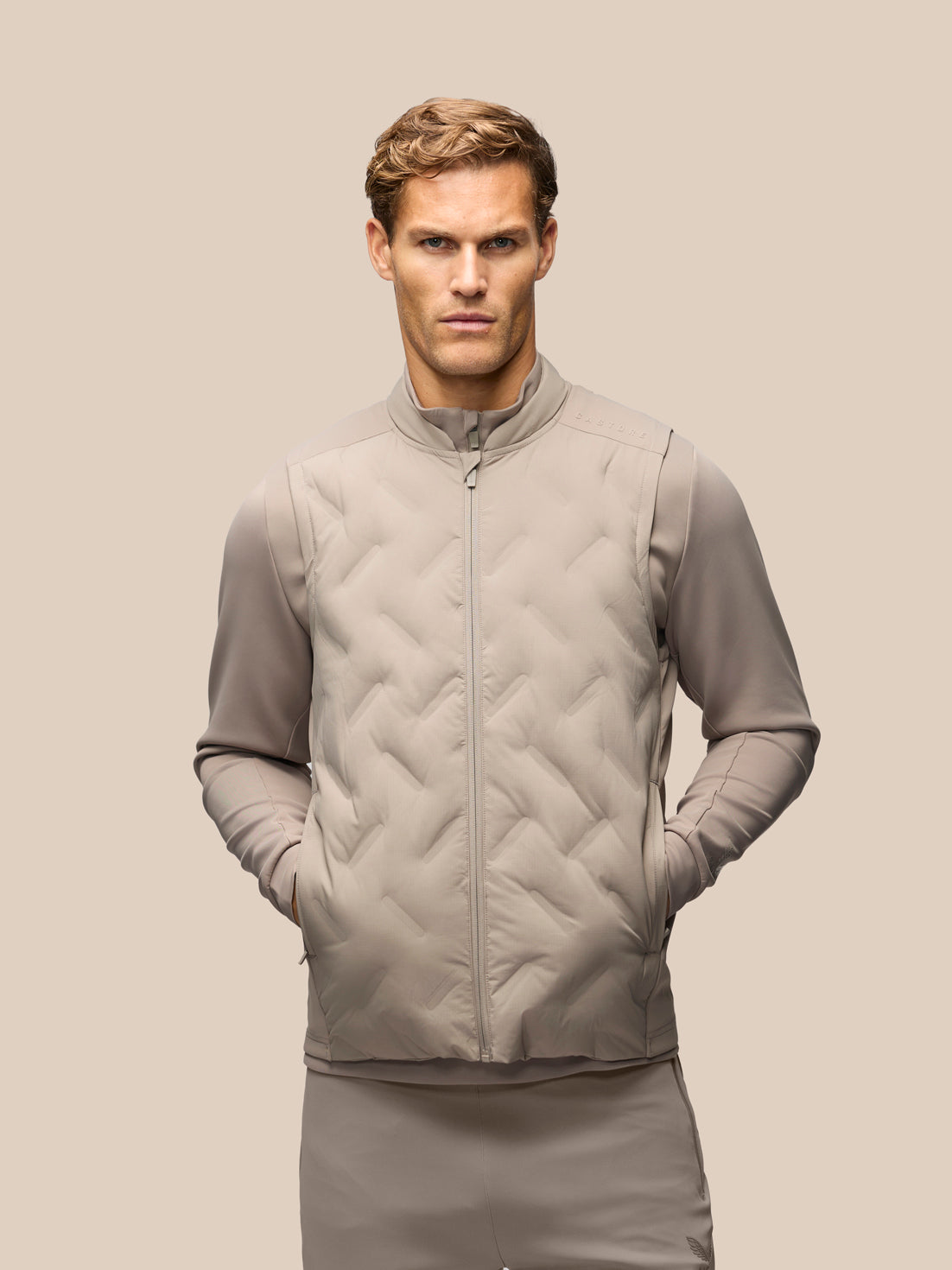 Heren Flex Hybrid Bodywarmer – Taupe - Taupe